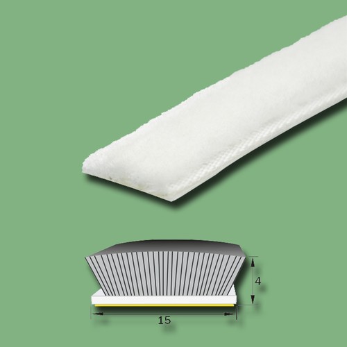 White draught excluder brush - white, excluder,
